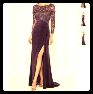 Cameron Blake designer purple evening gown